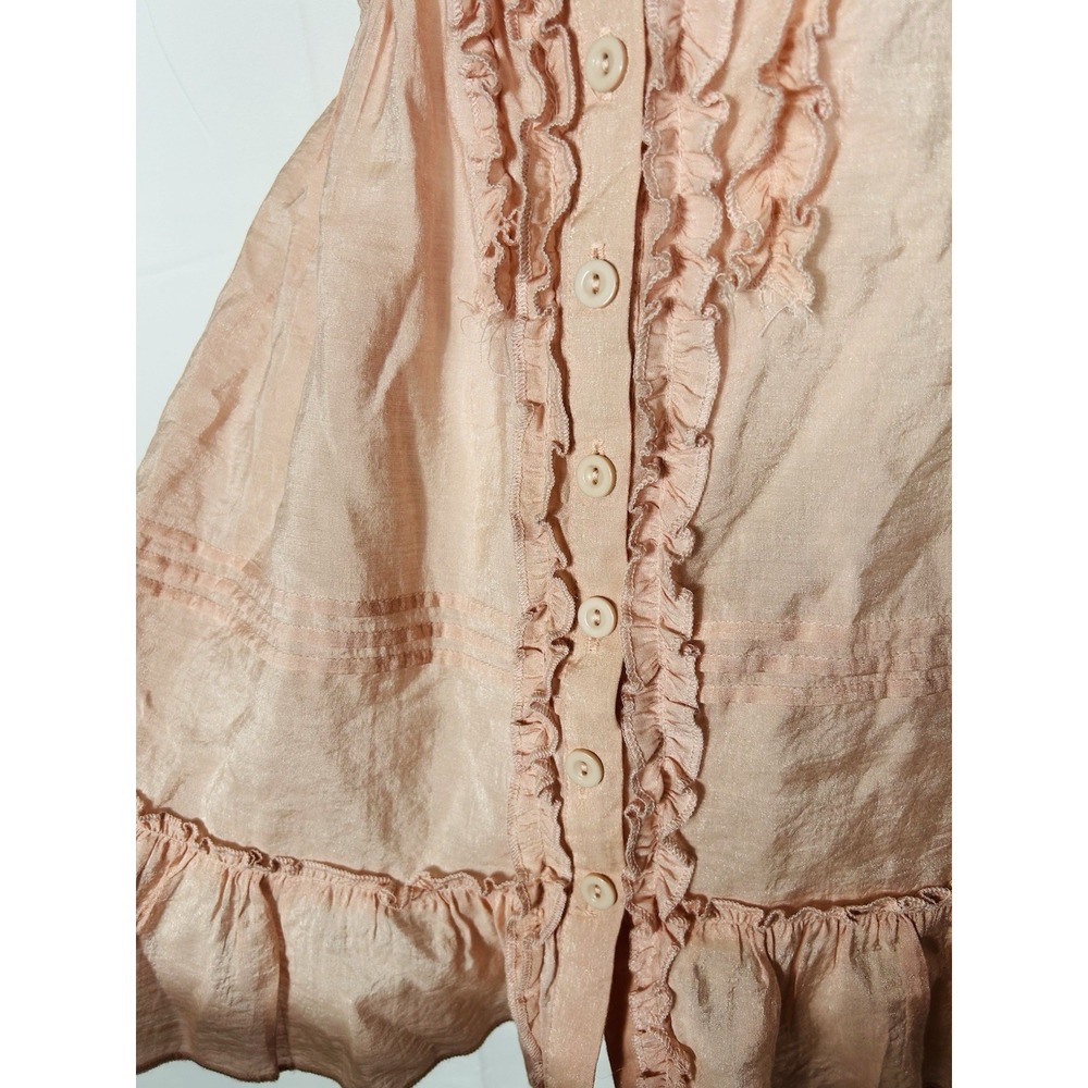 Vintage Wet Seal Womens Y2K Babydoll Top Size XL Preppy Coquette Feminine Ruffle - Picture 5 of 14